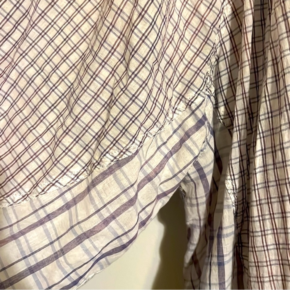 Oversized M We the Free People plaid button down - Picture 4 of 7